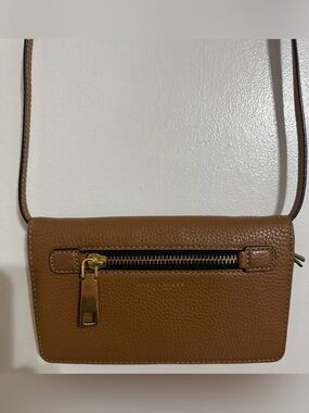 Marc Jacobs Gotham Pebbled Leather Wallet in Cognac with Dustbag EUC